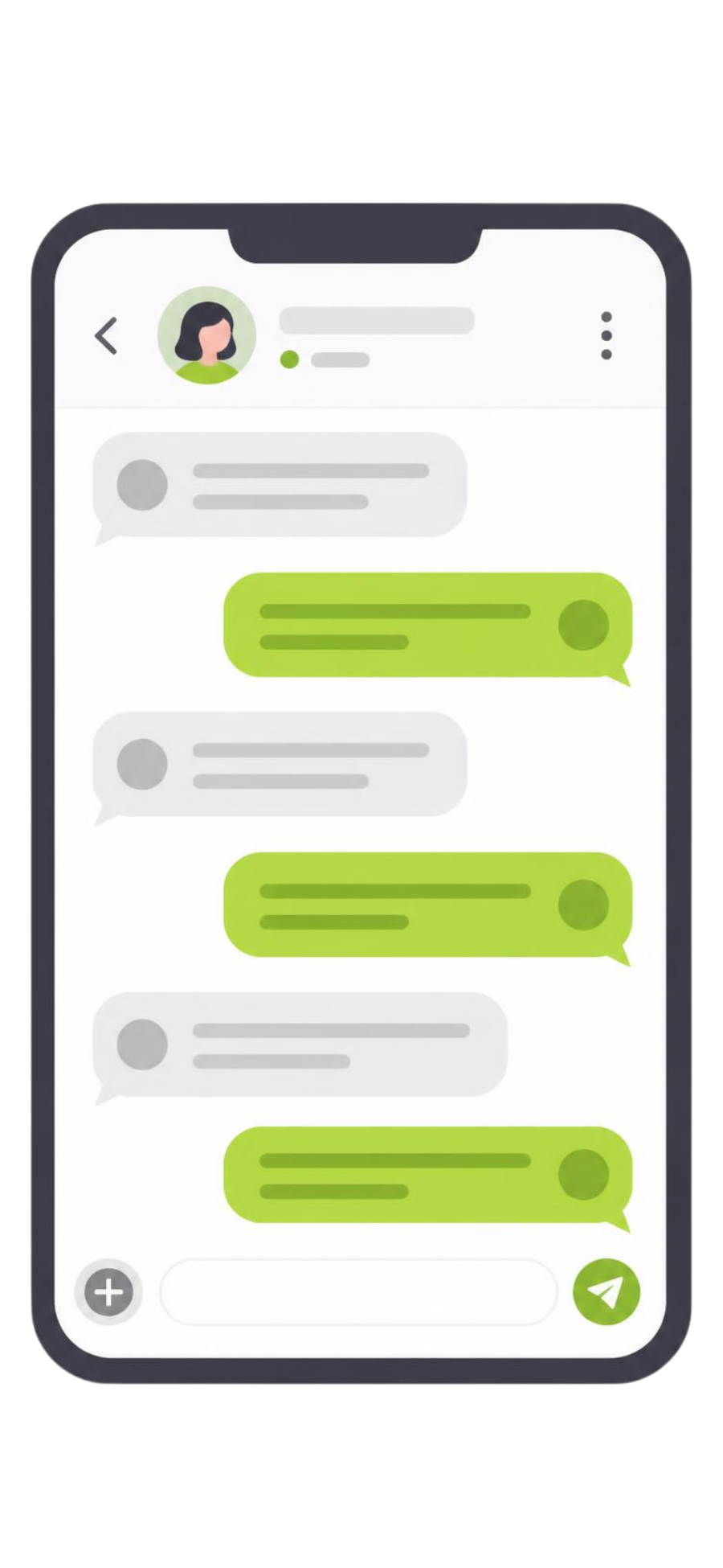 Pantalla del chat en vivo en la app Bitsitter